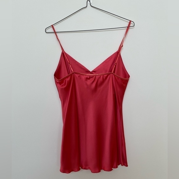 MICHELLE DE COURCY Slip Camisole Set Bias Cut Satin Flounce Hem Bodycon Chic - Picture 6 of 15